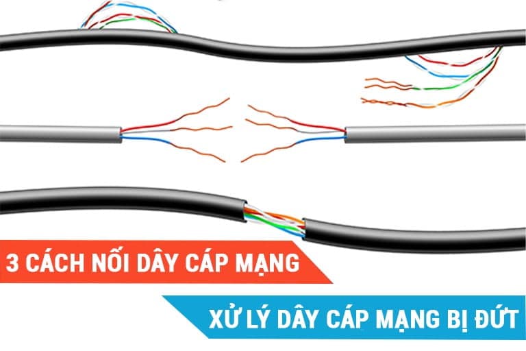 5 bước nối dây cáp mạng bị đứt đơn giản nhất