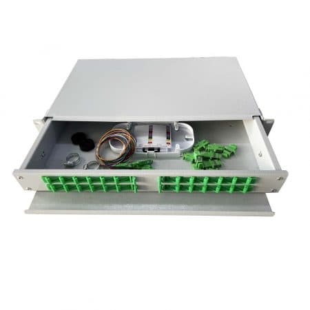 Hộp phối quang ODF 12Fo SC/APC rack trượt