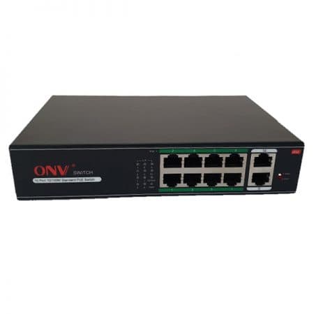 Switch Poe 8 Port Onv H1108PLS + 2 Uplink
