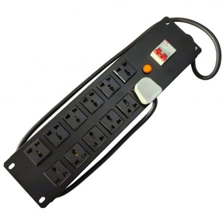 Thanh nguồn PDU 12 Port có CB, khung rack 19inch