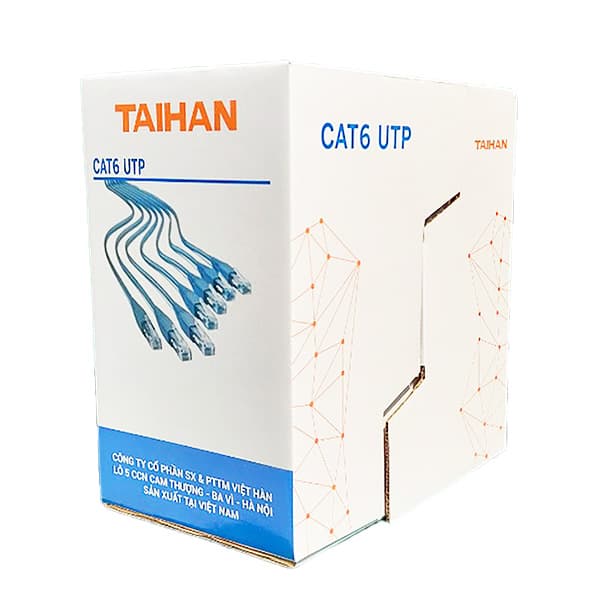 Cáp mạng CAT6 UTP CCA 23AWG 4PRS vỏ PVC