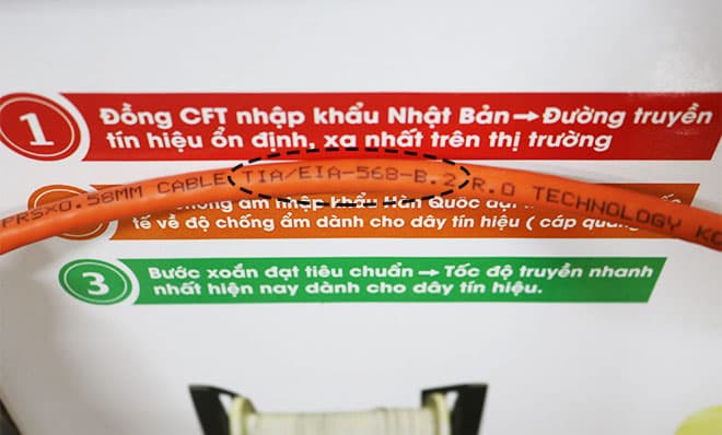 Cách đọc thông số in trên dây cáp mạng
