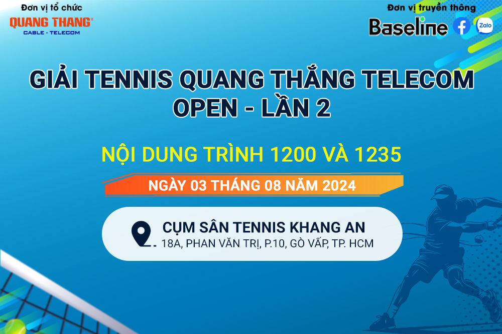 Giải tennis quang thắng 2024